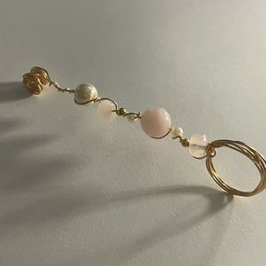 Handmade Pink Quartz Smoke Ring By PR Artisan